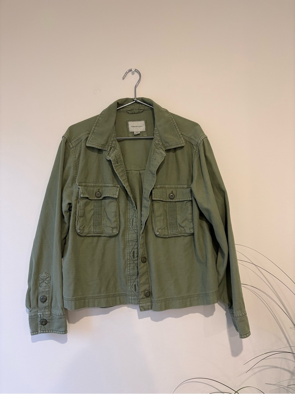 American Eagle Outfitters Olive Green Utility Jacket